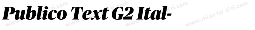Publico Text G2 Ital字体转换